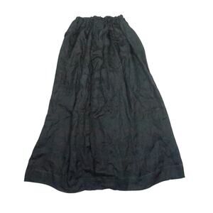 Vintage Black Silk Maxi Slip Skirt
